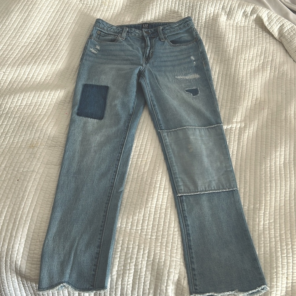 Girls Gap Patchwork Girlfriend Jean - Size 12